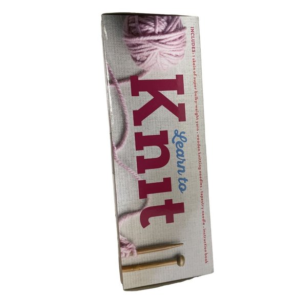 Learn to Knit kit Instruction Book Knitting tapestry Needles 10" x 3 1/2" x 6" - Picture 6 of 8